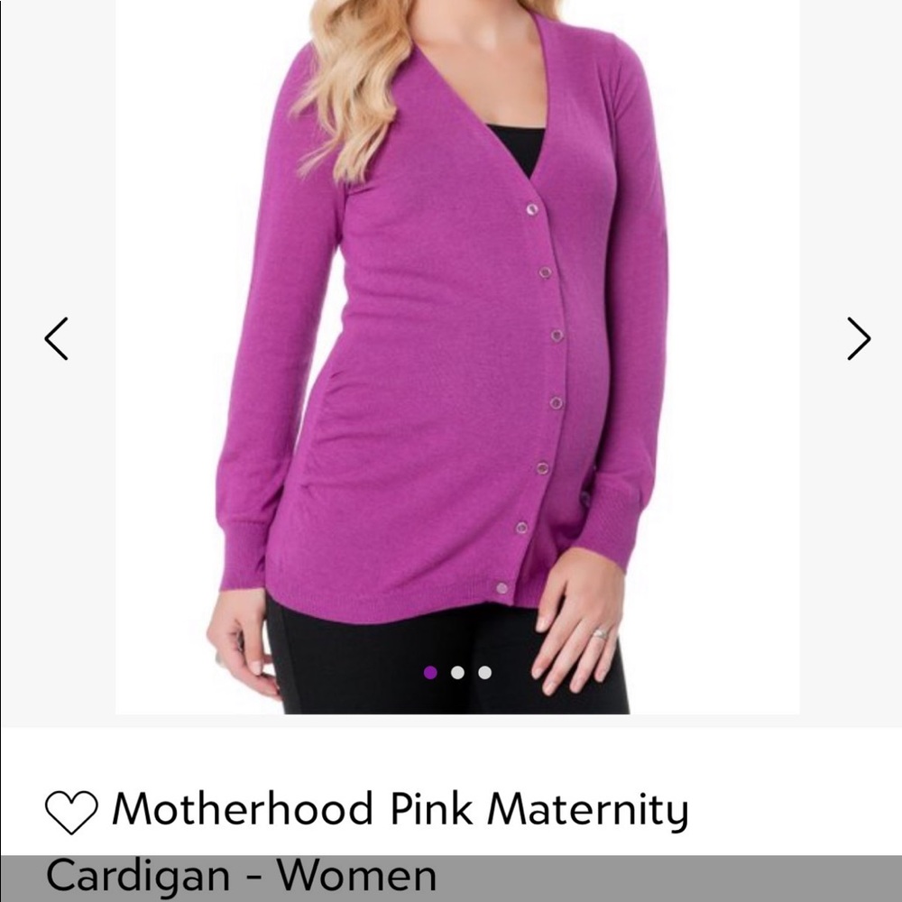 Pink maternity cardigan